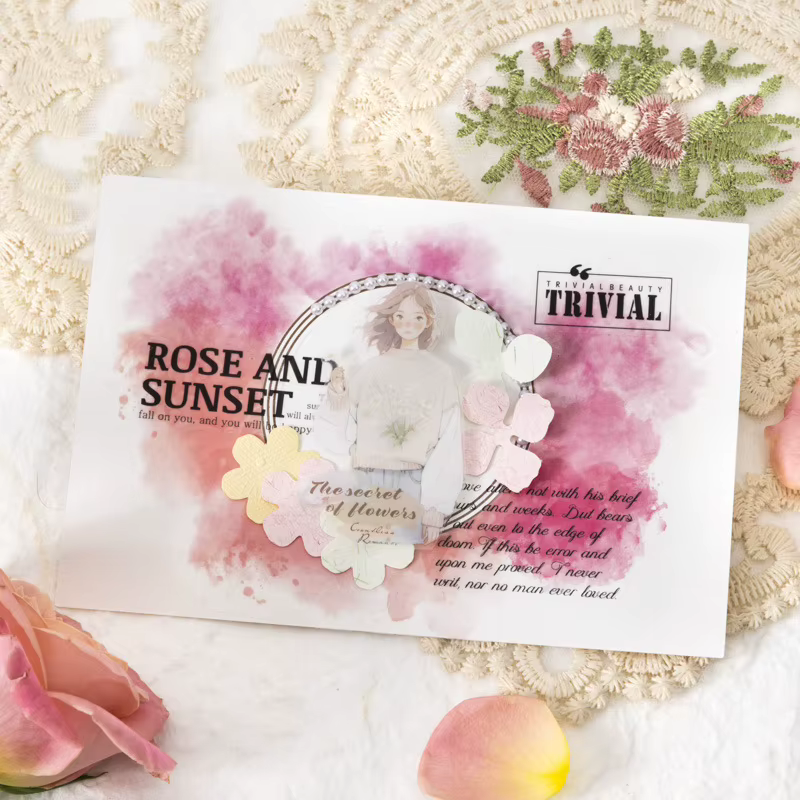 Rouleau de ruban découpé anglais romantique
