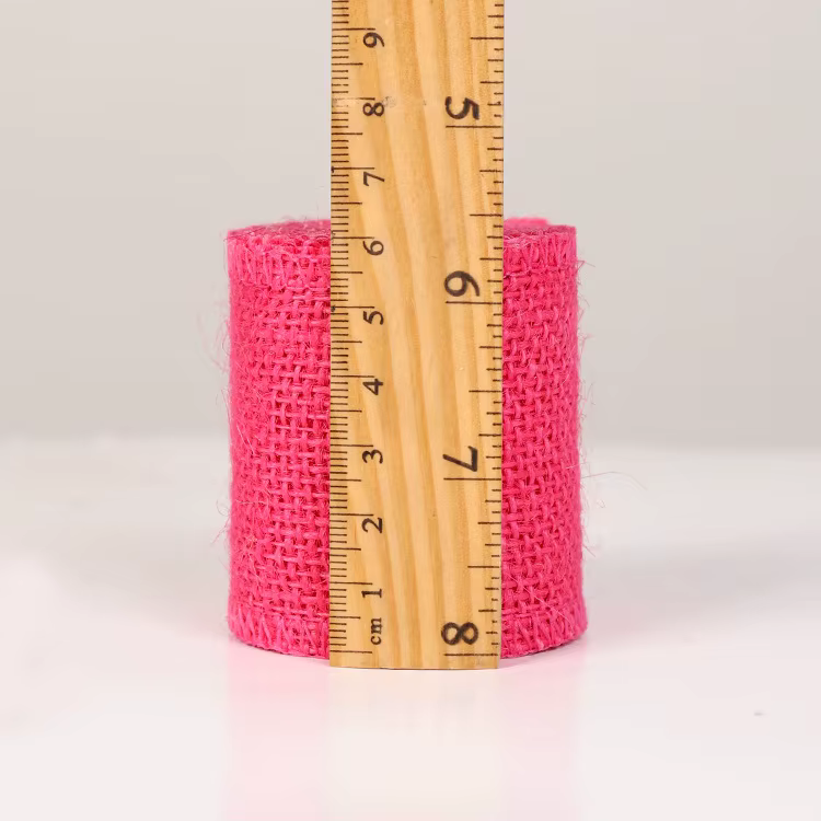 1 rouleau de ruban coloré en toile de Jute naturelle