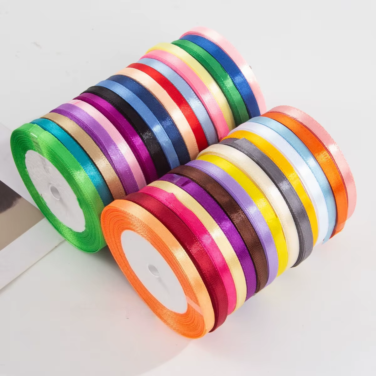 Ruban en satin de soie de 25 yards et 6 mm pour artisanat