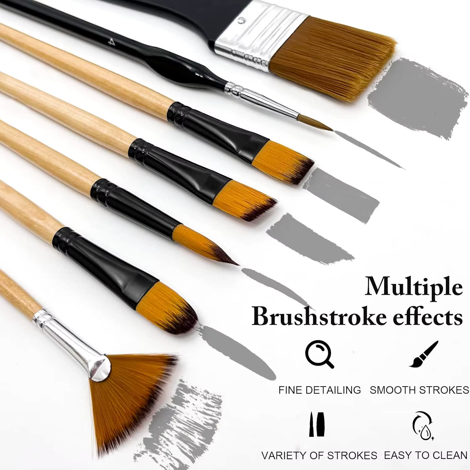 Ensemble de pinceaux pour peinture acrylique