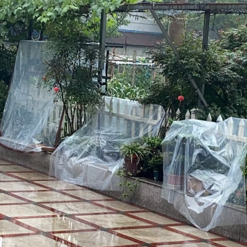 Bâche PE transparente imperméable personnalisable