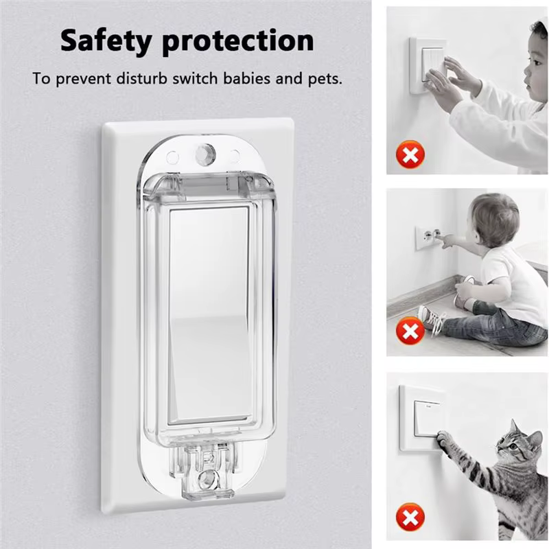 BSEVB-Baby Proof Wall Switch Cover Guard 6 protections pour interrupteurs à bascule, protection pour vos lumières ou circuits