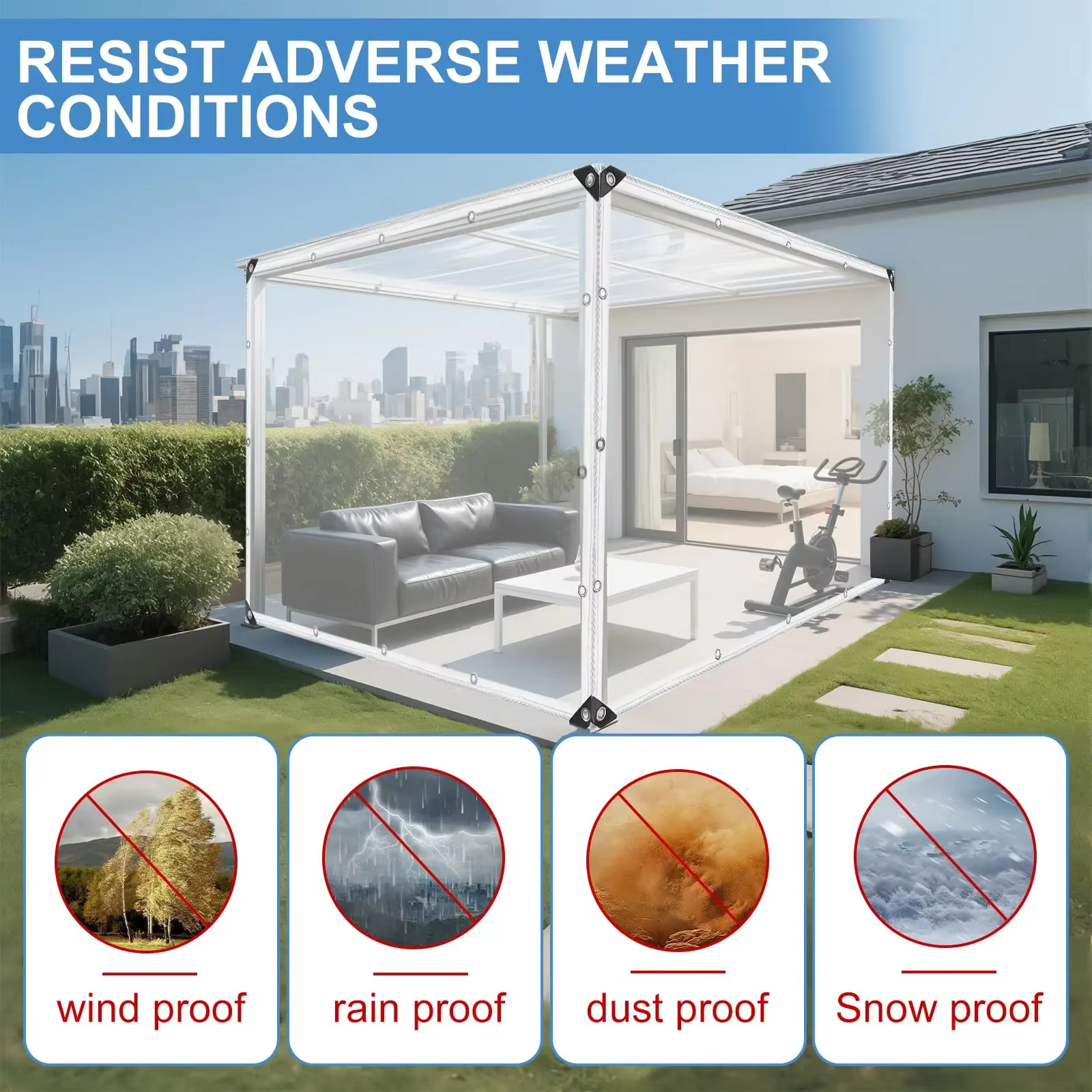 Bâche en PVC transparent 0