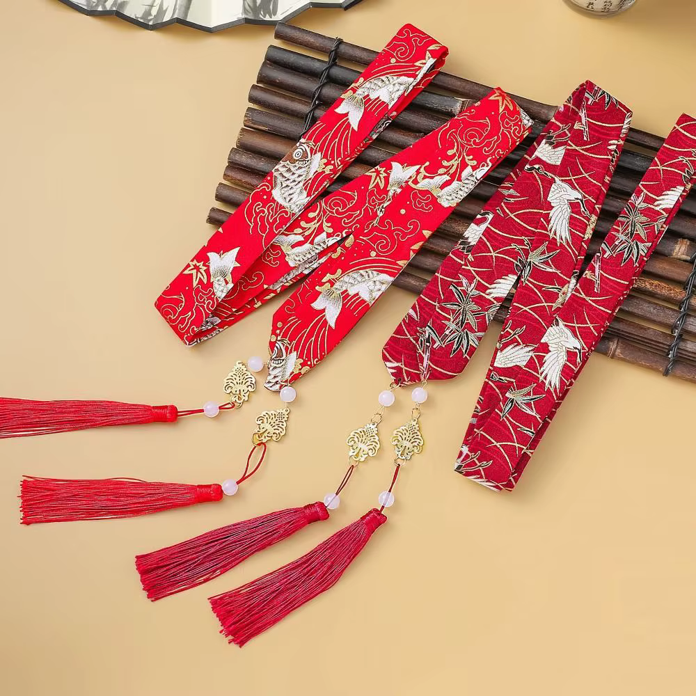 Sangles de cheveux longs à glands rétro, rubans de cheveux de style chinois, nœud, ornement de cheveux, coiffure, bandeaux Hanfu chinois, accessoires pour cheveux
