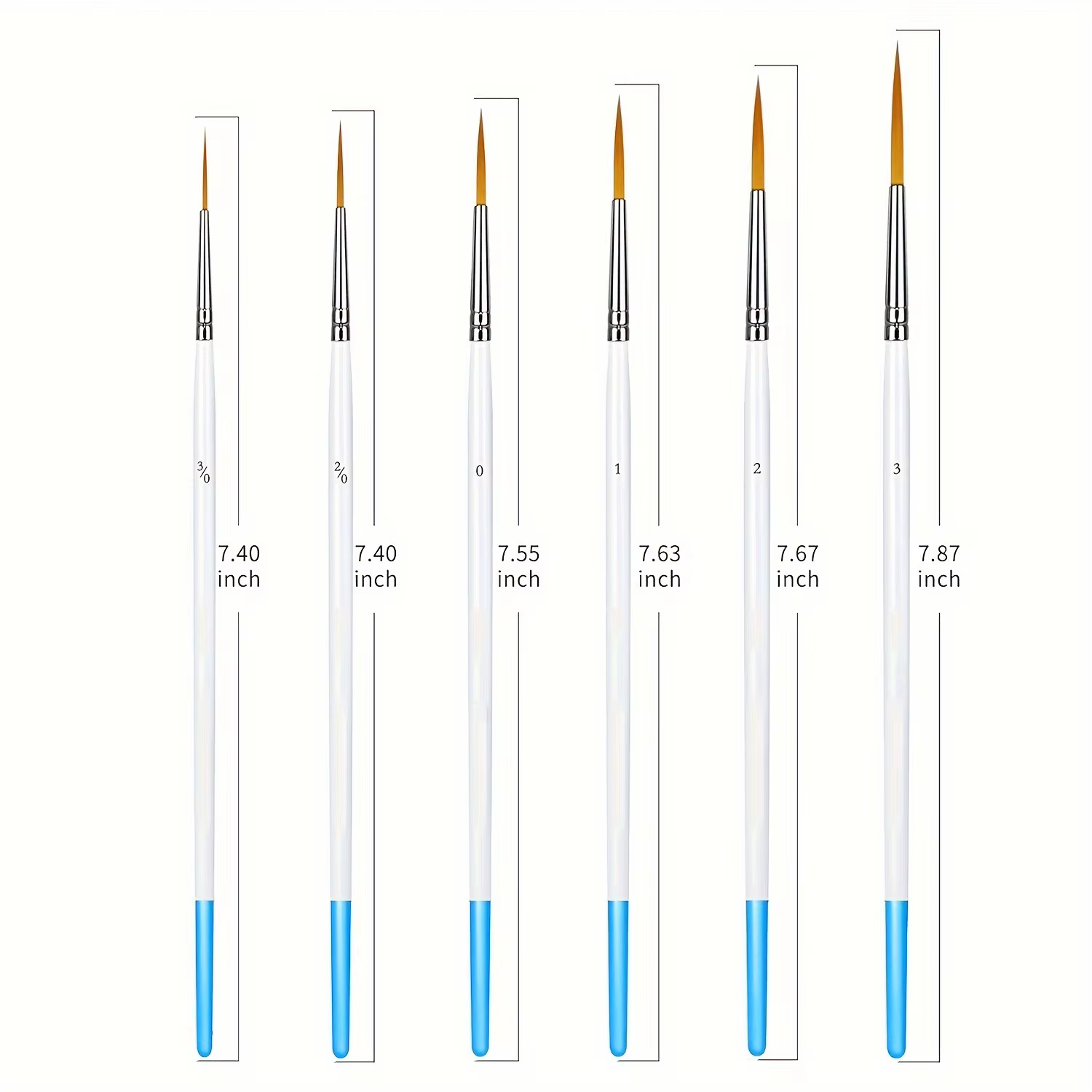 Ensemble de 6 brosses de brossage minces de haute qualité