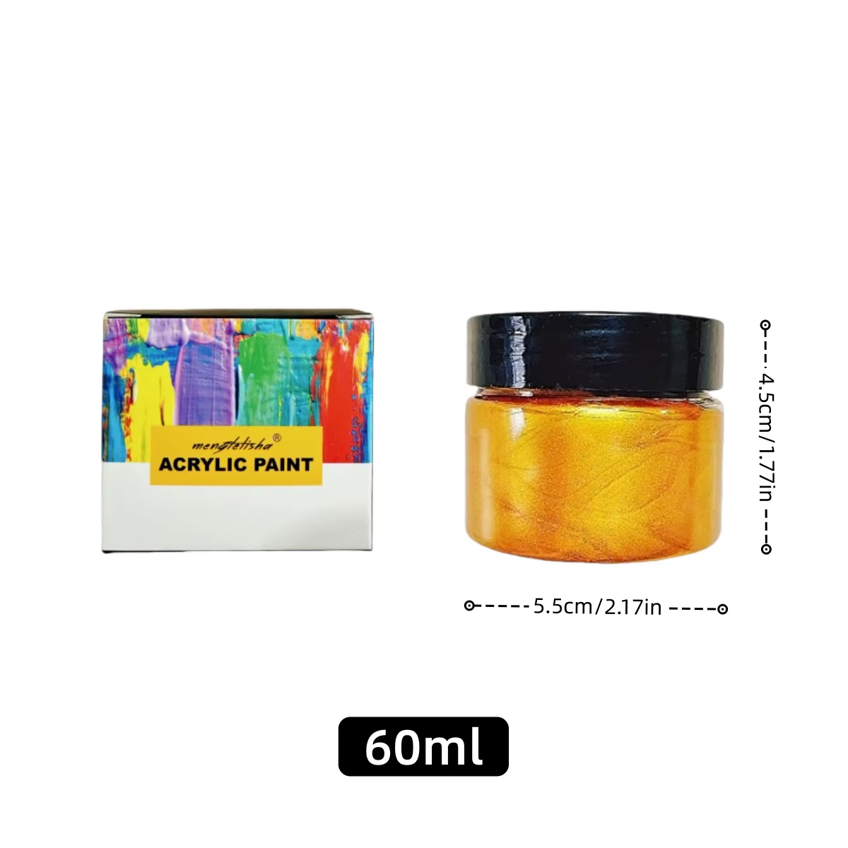 Peinture acrylique métallique dorée de 60ml