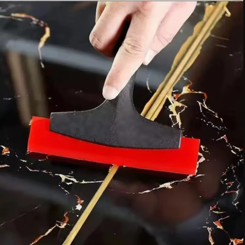 Grattoir de nettoyage d'écart de carrelage de raclette en caoutchouc