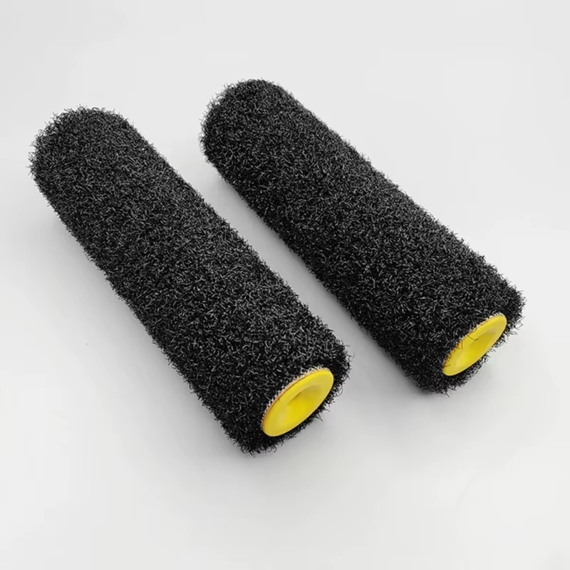 Brosse à rouleau en Fiber de 9 pouces pour Application de mastic, Texture artistique murale, outil de bricolage de décoration pour la maison