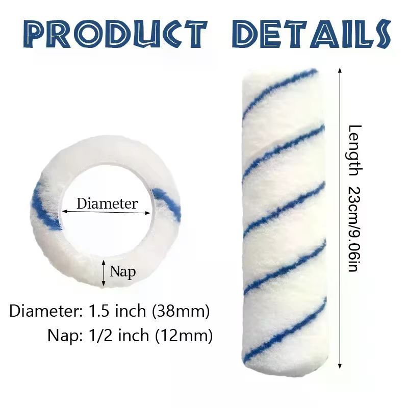 Rouleau de peinture à Cage en microfibre tissée