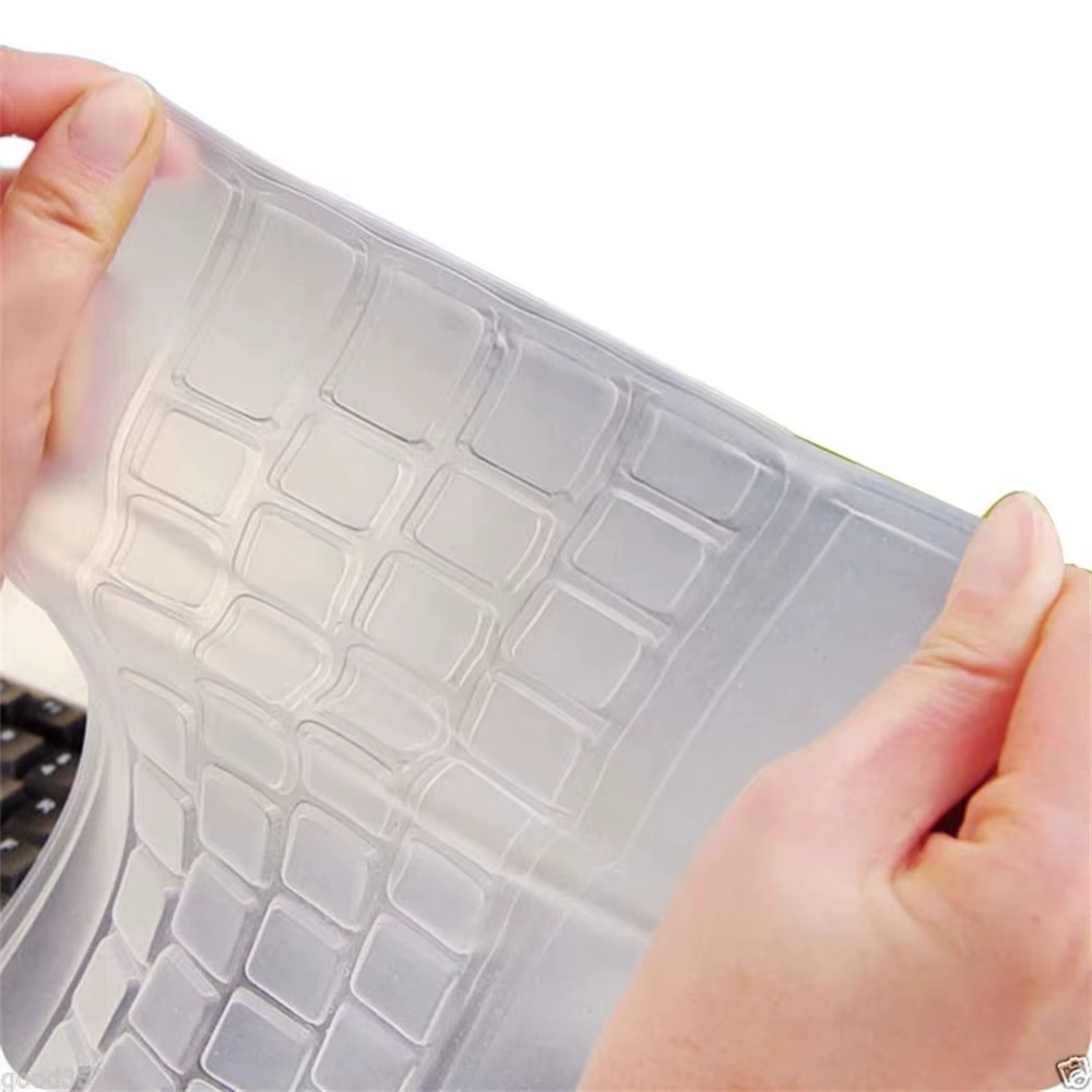 Couverture de clavier d'ordinateur de bureau en silicone étanche universel, film de protection de la peau transparente, coque anti-poussière, 1 pièce
