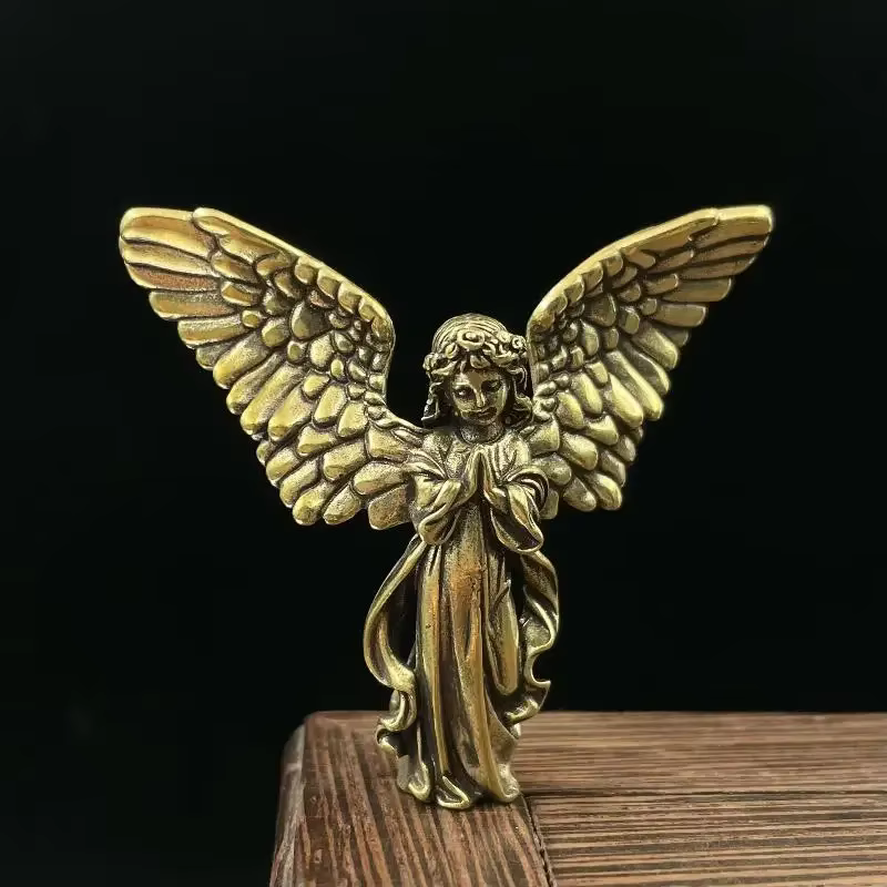 Statue de cupidon dieu de l'amour, petits ornements, Figurines d'ange gardien en laiton, décorations de bureau, accessoires de décoration pour la maison