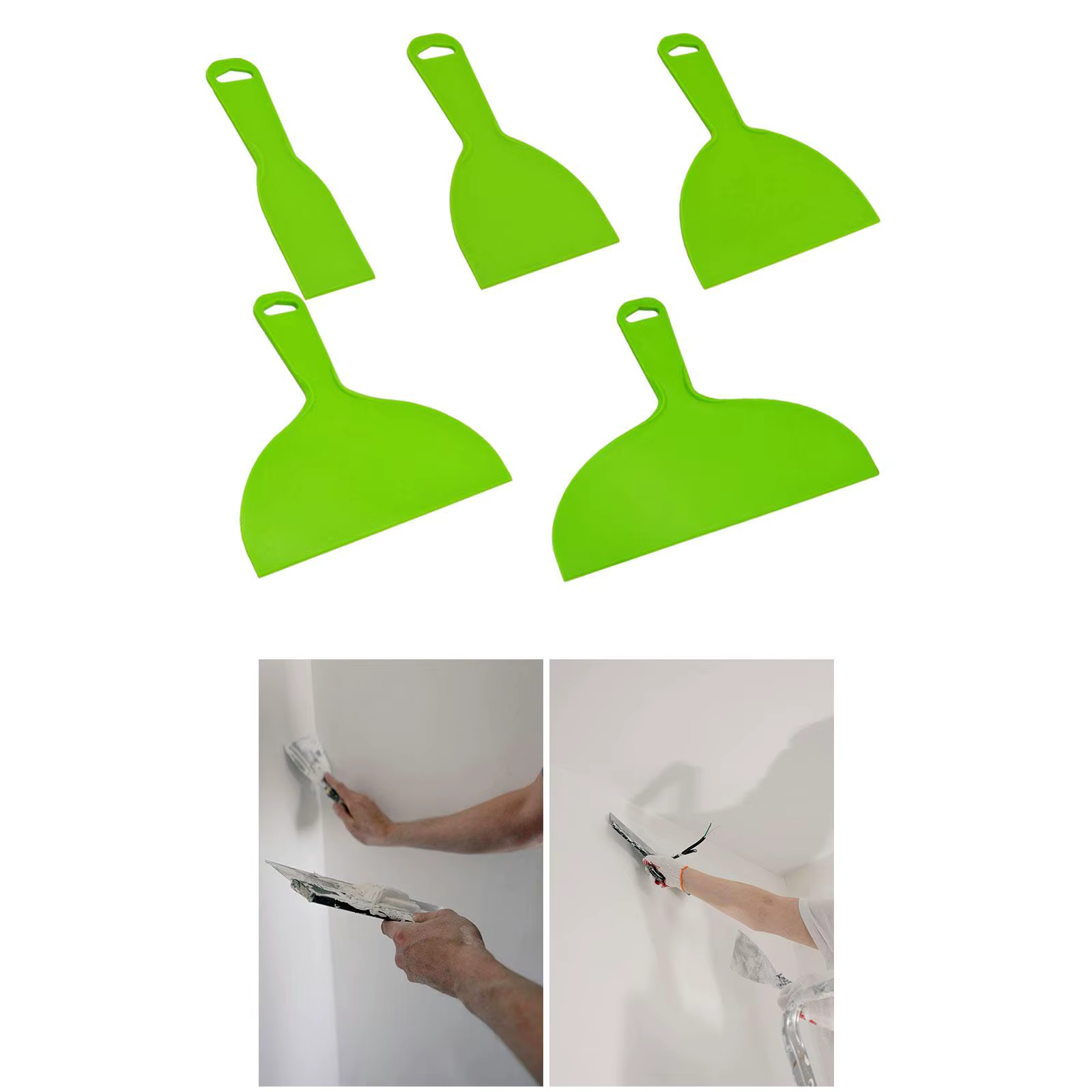 Couteau à mastic, outil de grattoir à peinture en plastique Flexible et sûr