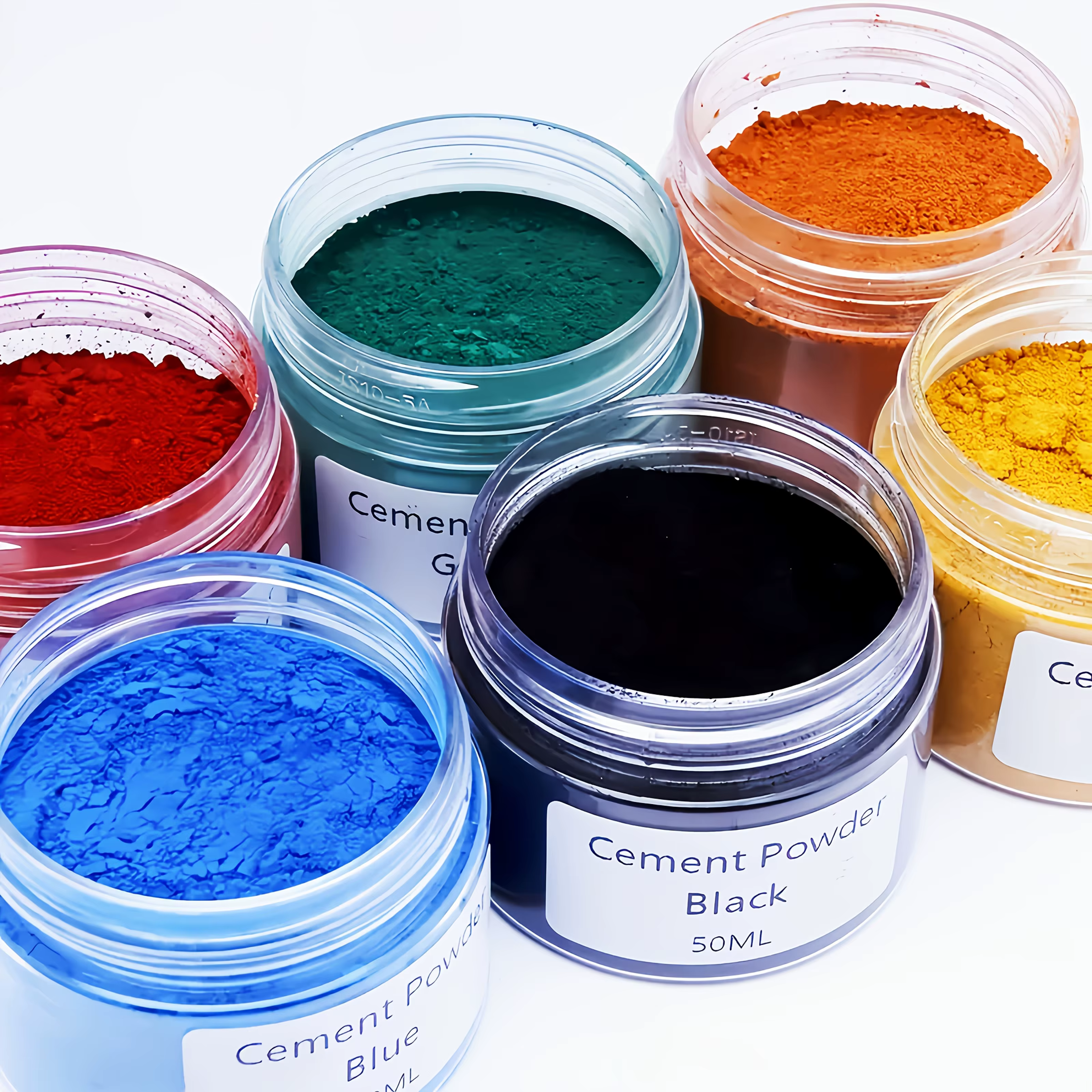 Ensemble de pigments en poudre pour ciment et gypse