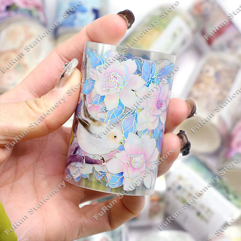 Nouveau ruban Washi fleur PET