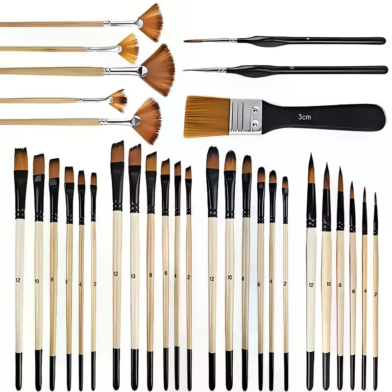 Ensemble de pinceaux de peinture acrylique