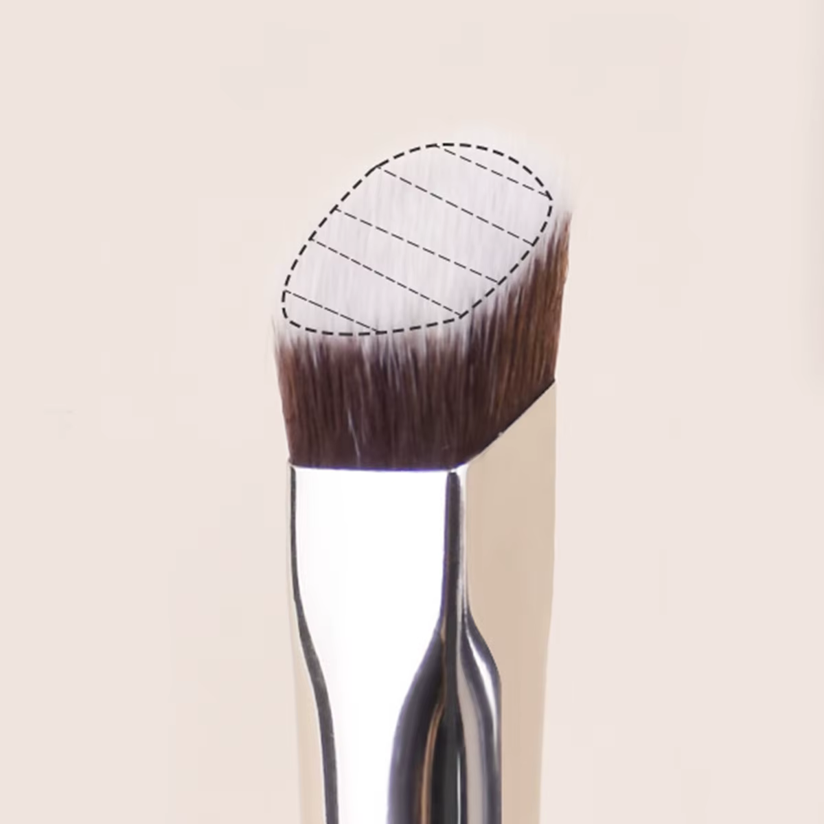 Pinceaux de maquillage professionnels inclinés pour poudre liquide, contouring, blush crème et fond de teint liquide – Outils de beauté professionnels