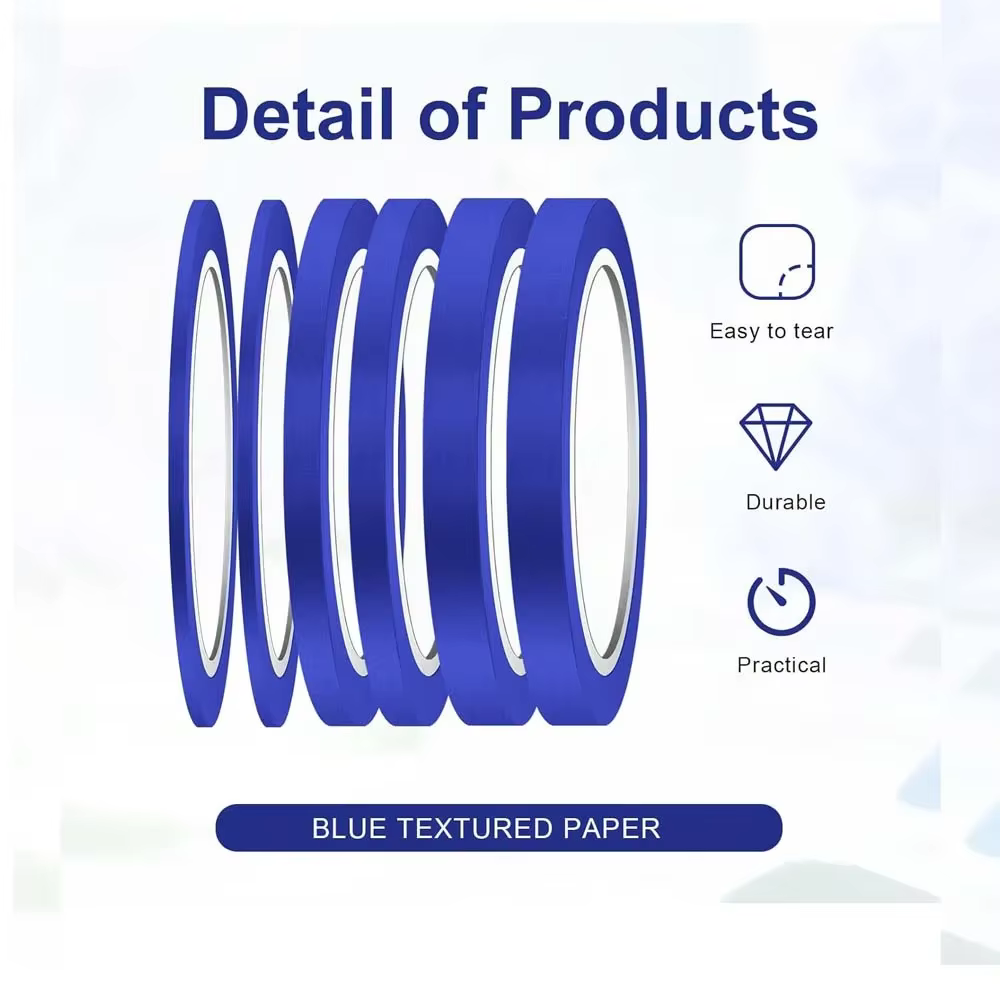 3 rouleaux de ruban bleu