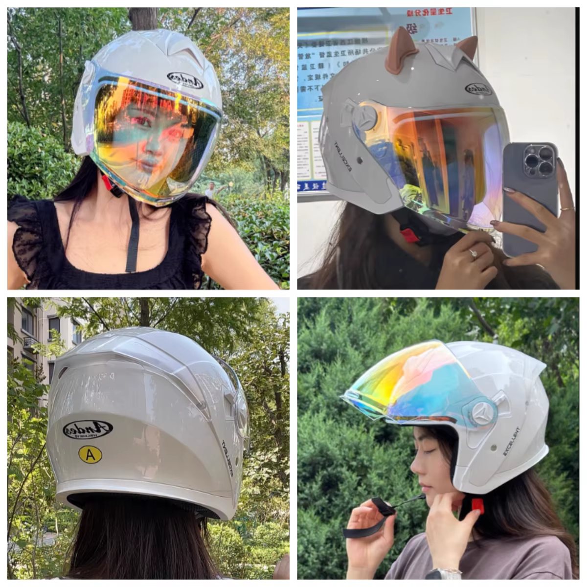 Casque de moto électrique léger pour femmes en été, Protection solaire et demi-casque respirant, casque quatre saisons pour hommes