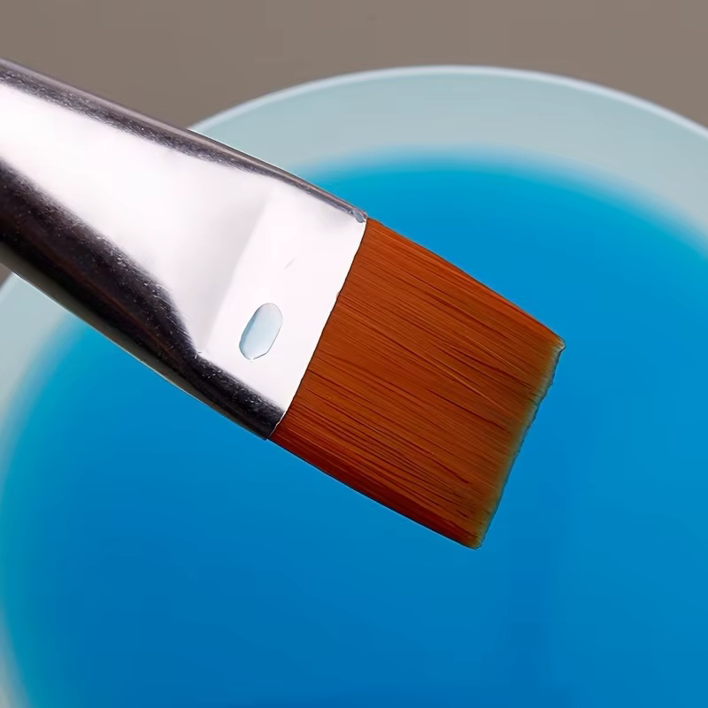 Pinceaux plats professionnels en acrylique pour aquarelle