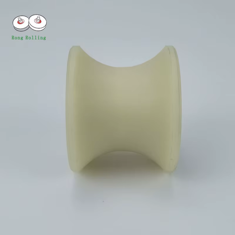 Rouleau en nylon à rainures coulissantes, diamètre 60 mm, épaisseur 48 mm, diamètre de la rainure en U 50 mm, roue en nylon pour portail avec double roulements 6201RS