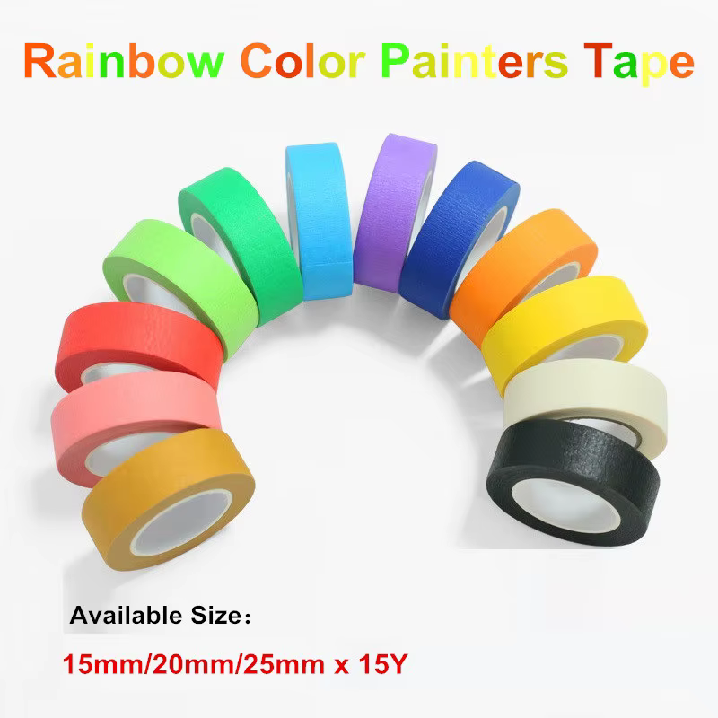 Ruban de masquage arc-en-ciel 12 couleurs