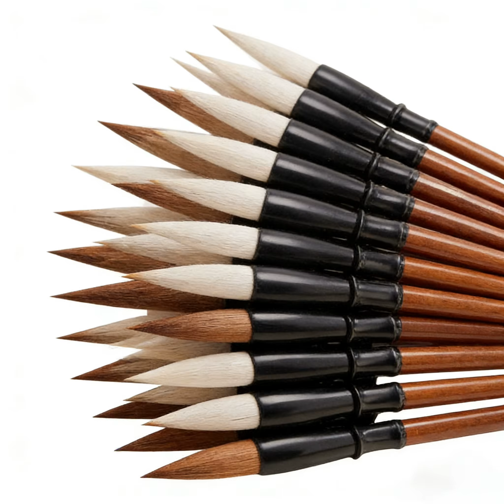 Lot de 10 pinceaux de peinture chinoise de haute qualité, style chinois, pour l'école et les fournitures artistiques