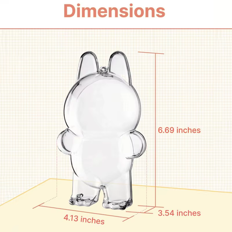 LABUBU V1 V2 étui de Protection Transparent housse de Protection armure anti-poussière résistant aux rayures couverture transparente pour une Protection ultime