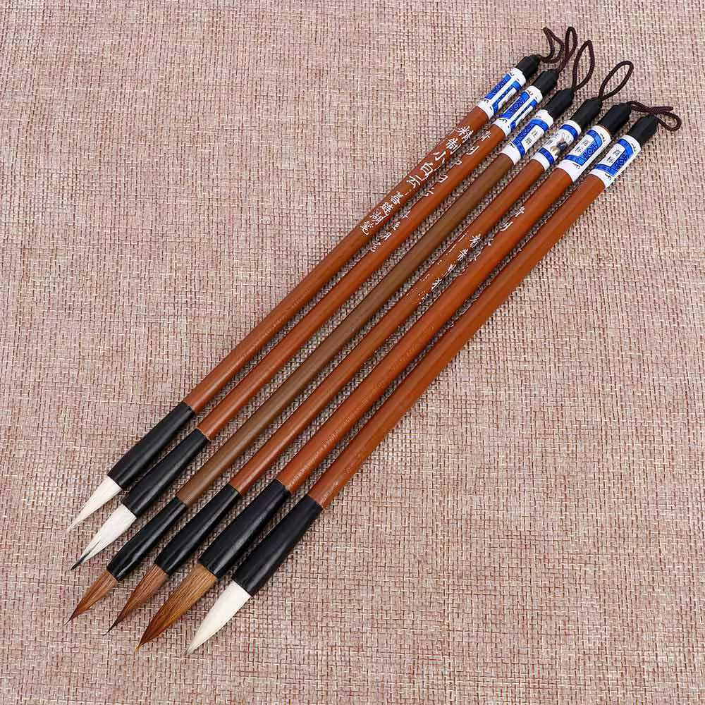 Pinceau de calligraphie traditionnel chinois en poils de loup