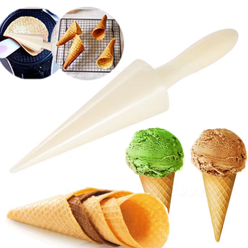 Moule à cône de crème glacée pour rouleau à œufs, omelette de cuisine bricolage, rouleau à gaufres, fournitures de décoration, outils de cuisson de strass faits à la main