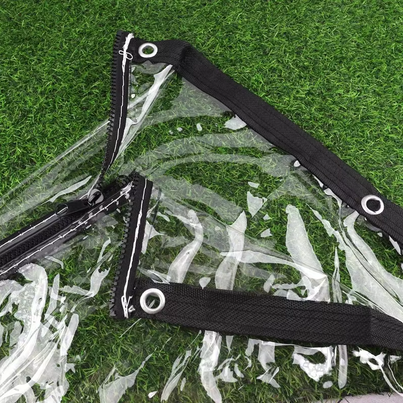 Bâche transparente personnalisée avec fermeture éclair