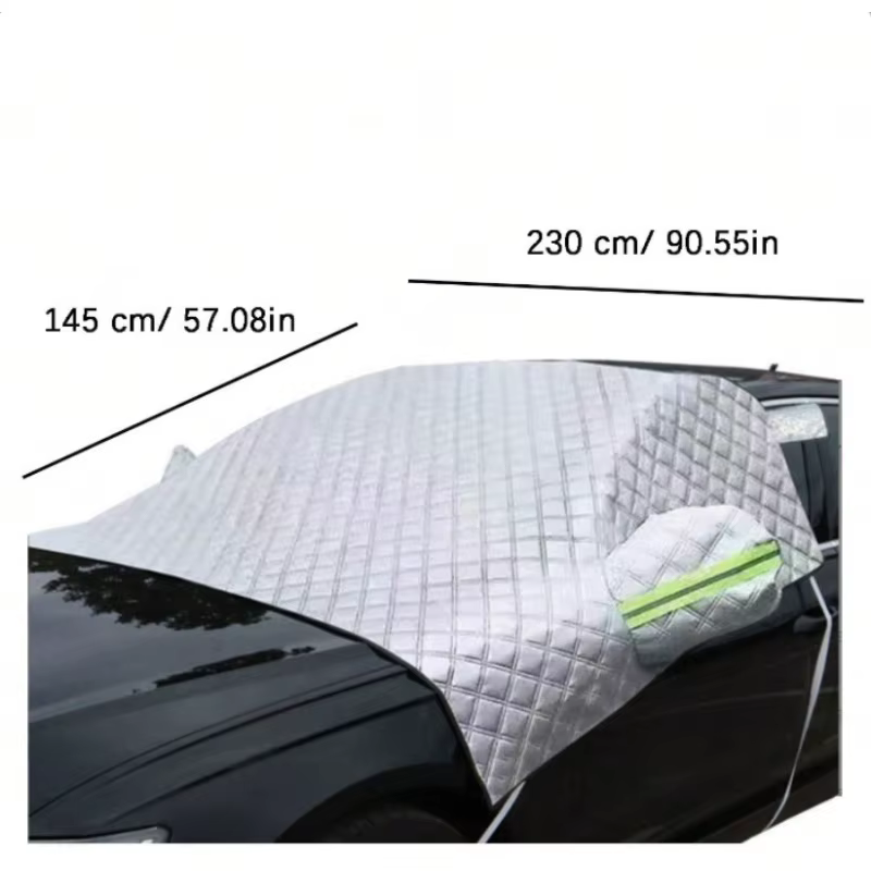 Couverture de neige de pare-brise d'hiver de voiture, protection antigel de pare-soleil de voiture, protection solaire et couverture de pare-brise avant anti-glace