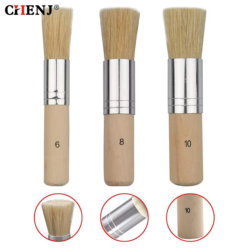 Ensemble de pinceaux à poils en bois