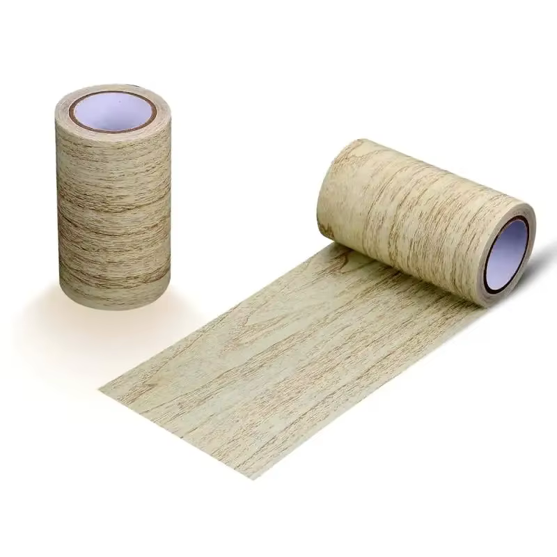 Ruban adhésif de réparation de Grain de bois véritable 8cm x 4.5M/rouleau pour la rénovation de ligne de plinthe de
