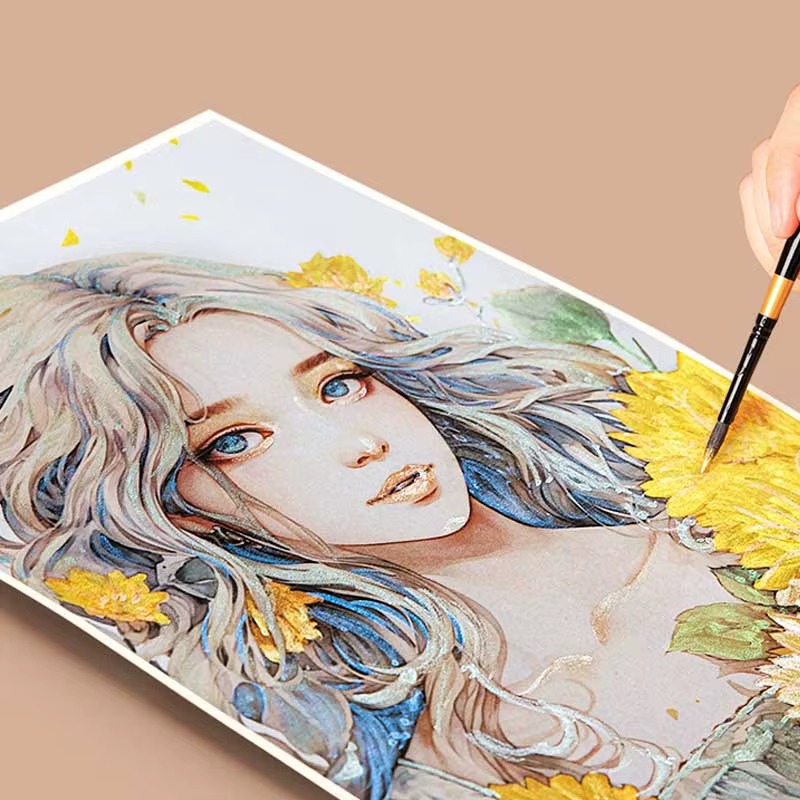 Palette de peinture métallique 32 couleurs pour artistes | Tons de perles doux pour une brillance audacieuse