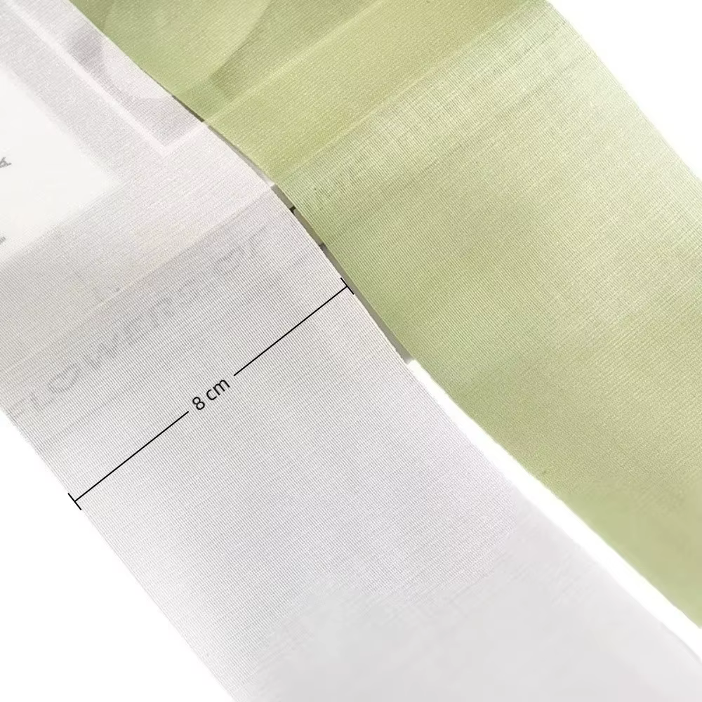 Ruban fluide large de 8 cm en mousseline de soie et organza