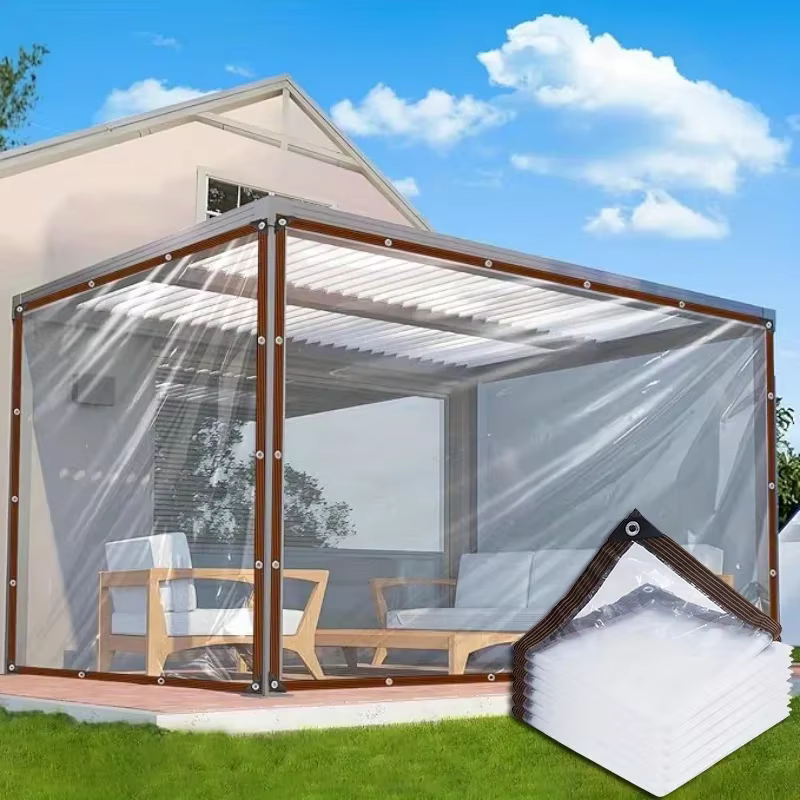 Bâches transparentes avec œillets-bâche transparente pour jardins extérieurs