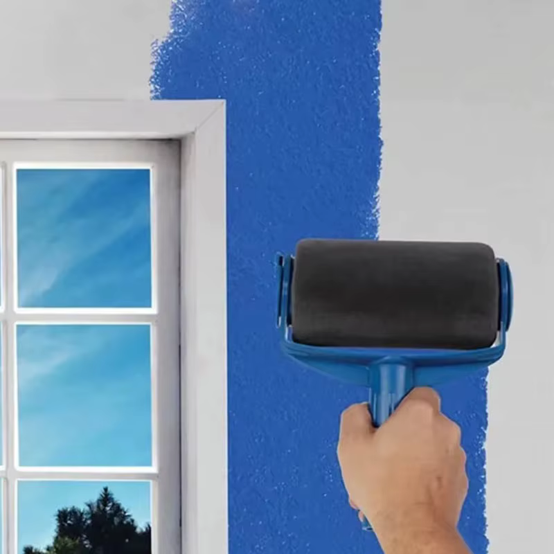 Grand pinceau à tambour auto-amorçant pour peinture murale