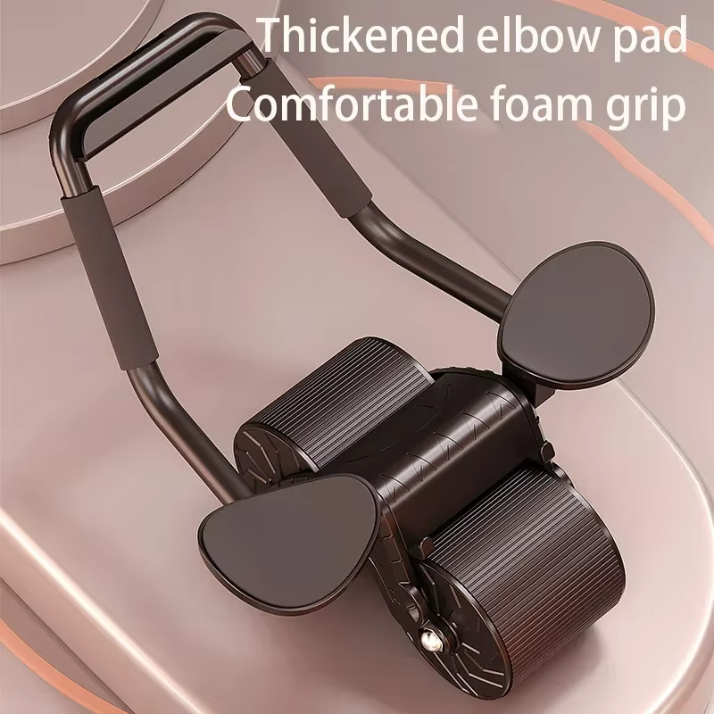 Exercice de roue abdominale entraîneur de muscles abdominaux Support de coude de rouleau Ab rebond automatique glissière de roue de rouleau abdominal