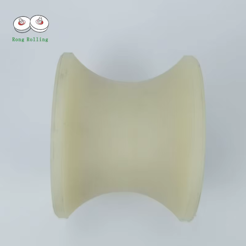 Rouleau en nylon à rainures coulissantes, diamètre 60 mm, épaisseur 48 mm, diamètre de la rainure en U 50 mm, roue en nylon pour portail avec double roulements 6201RS