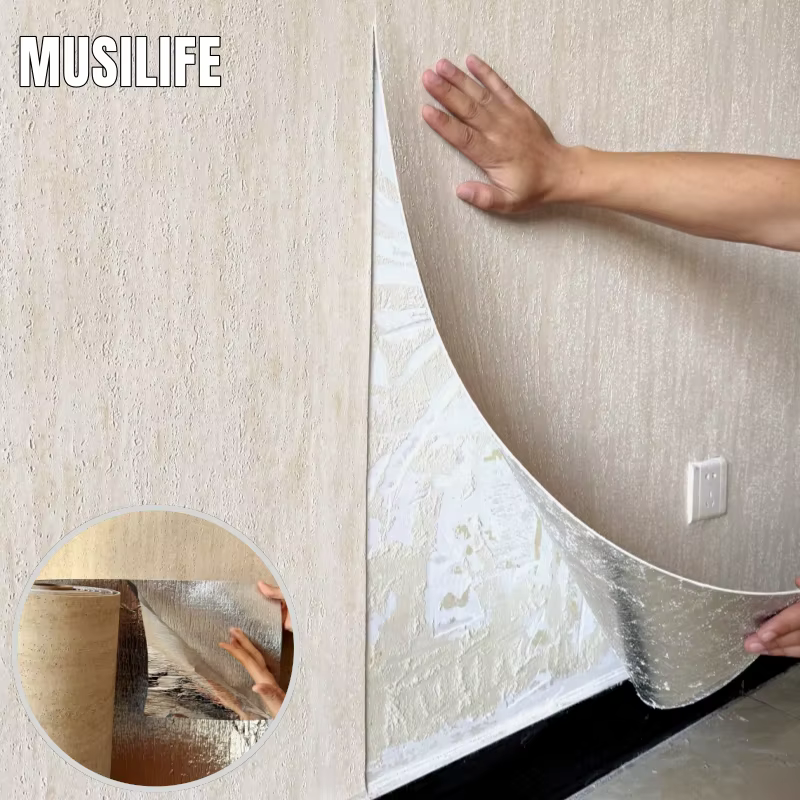 Papier peint auto-adhésif en fausse pierre de travertin 3D