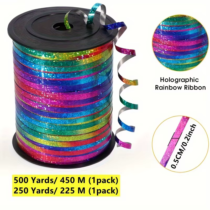 Ruban arc-en-ciel bouclé de 250/500 yards