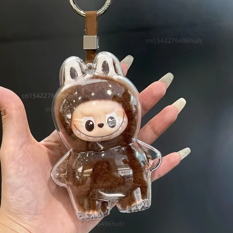 Pour LABUBU 4.0 Mini étui de Protection housse de Protection poupée boîte de rangement étui Anti-poussière pour Labubu étui transparent accessoires cadeaux