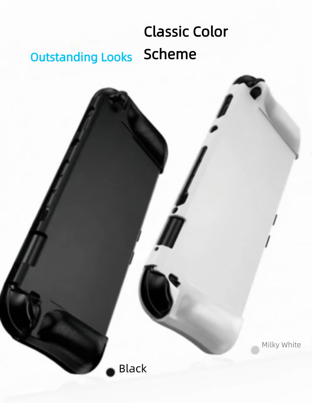 Étui de protection amélioré pour Switch 2, coque ergonomique en TPU avec poignée confortable, compatible avec la station d'accueil pour Switch 2