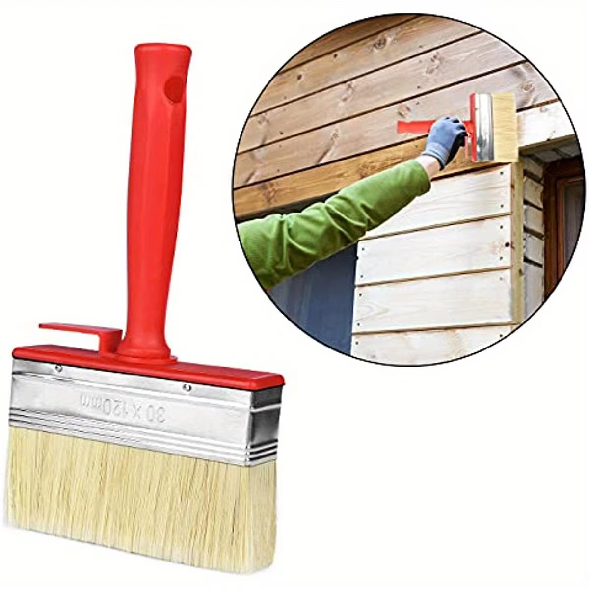 1 grand pinceau à peinture, idéal pour une couverture lisse et uniforme sur les murs, les portes, les sols et la décoration en bois !