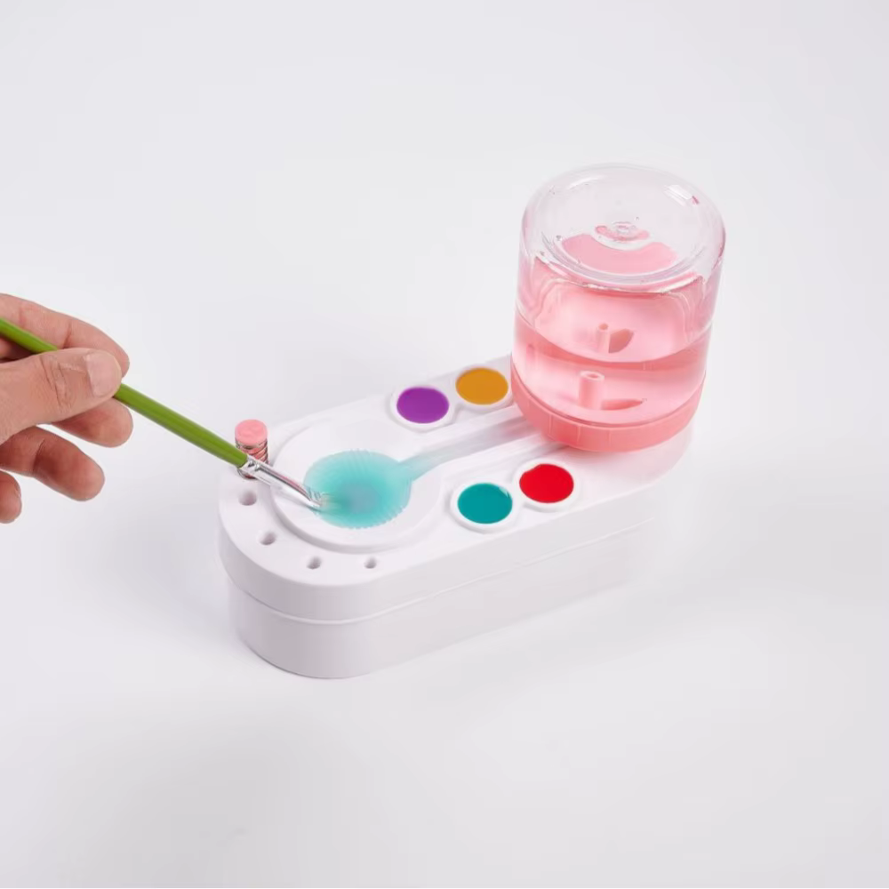 Nettoyeur de pinceaux professionnel pour aquarelle avec égouttoir