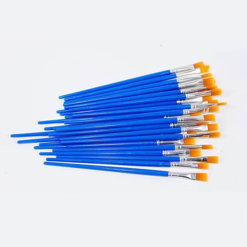 Pinceaux Plats pour Peinture, Petit Volume, Accessoires Essentiels, 50 Pièces