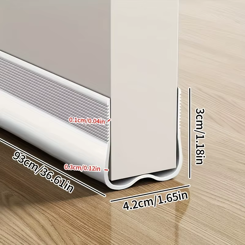 Bande d'étanchéité souple en PVC pour bas de porte