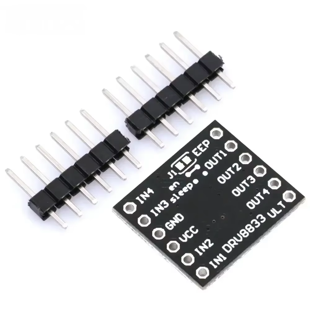 Carte de pilote de moteur DRV8833 2 canaux 1,5 A (3 V-10 V) pour moteurs DC/passe-pass, pont en H et protection contre les surintensités