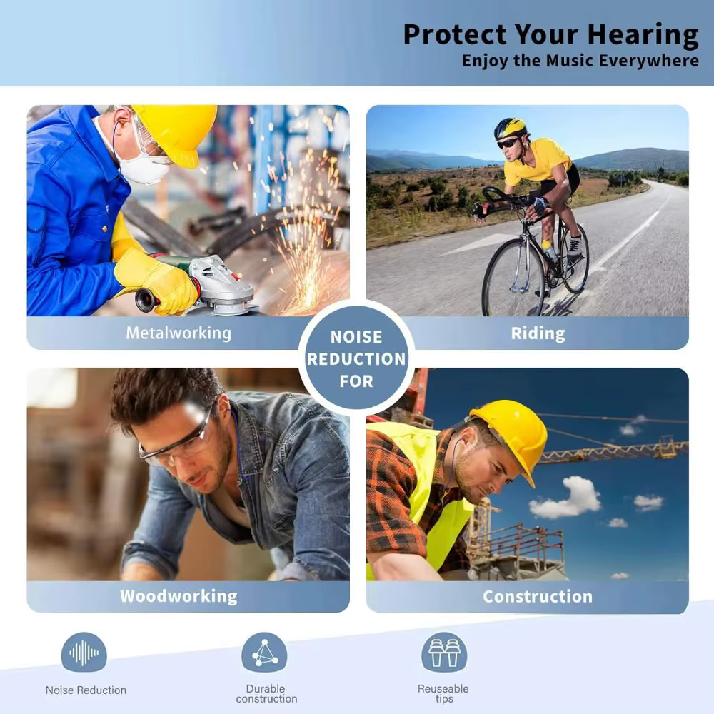 Bouchons d'oreille à suppression de bruit, casque Bluetooth filaire, protection auditive, isolation phonique étanche, écouteurs, lignes de production