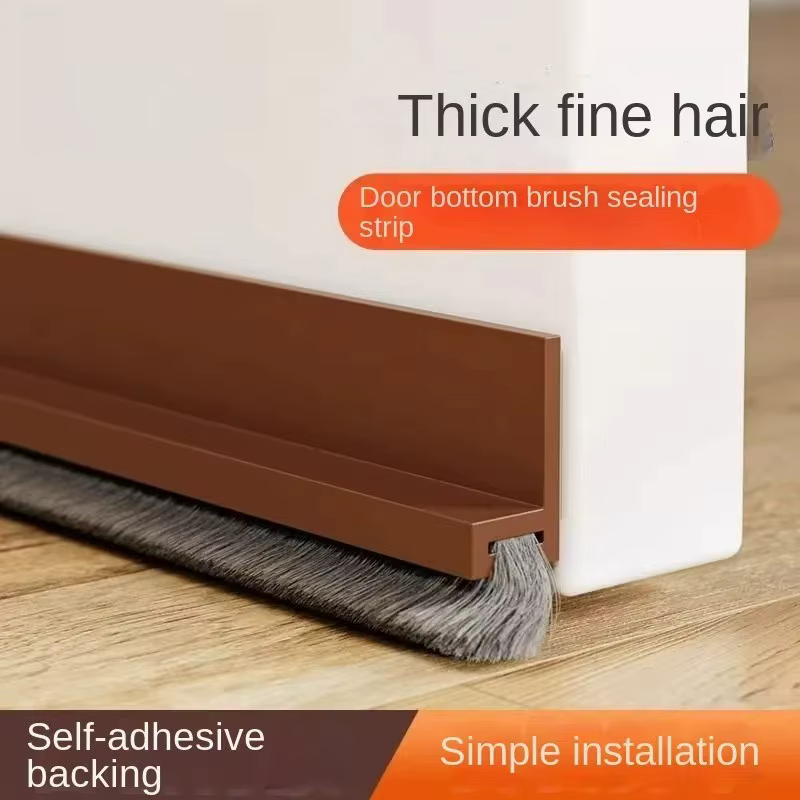 Bande d'étanchéité de porte à brosse auto-adhésive de 100CM